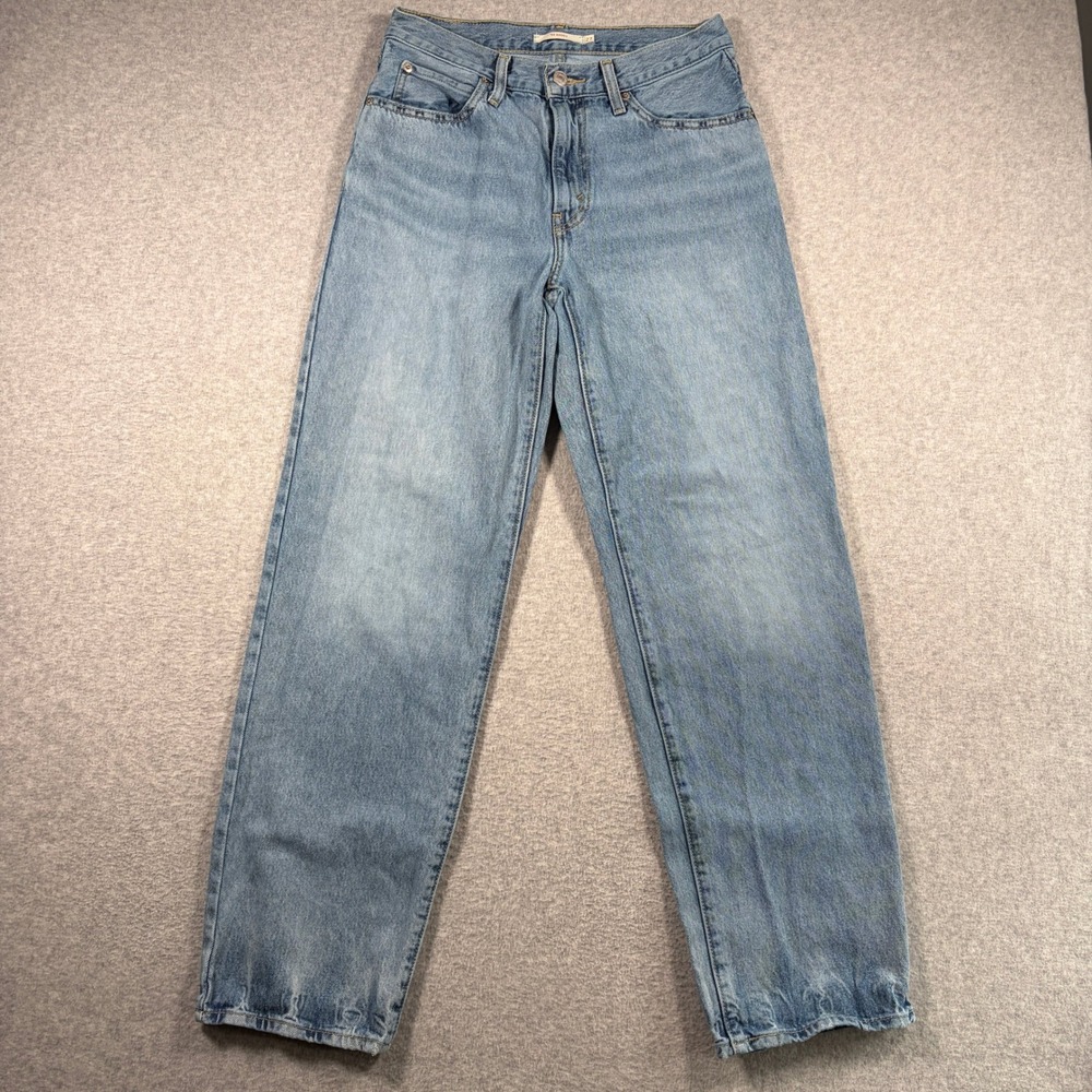 Levi's 94 Baggy Jeans Women 27 Light Wash Denim High Rise Straight Leg